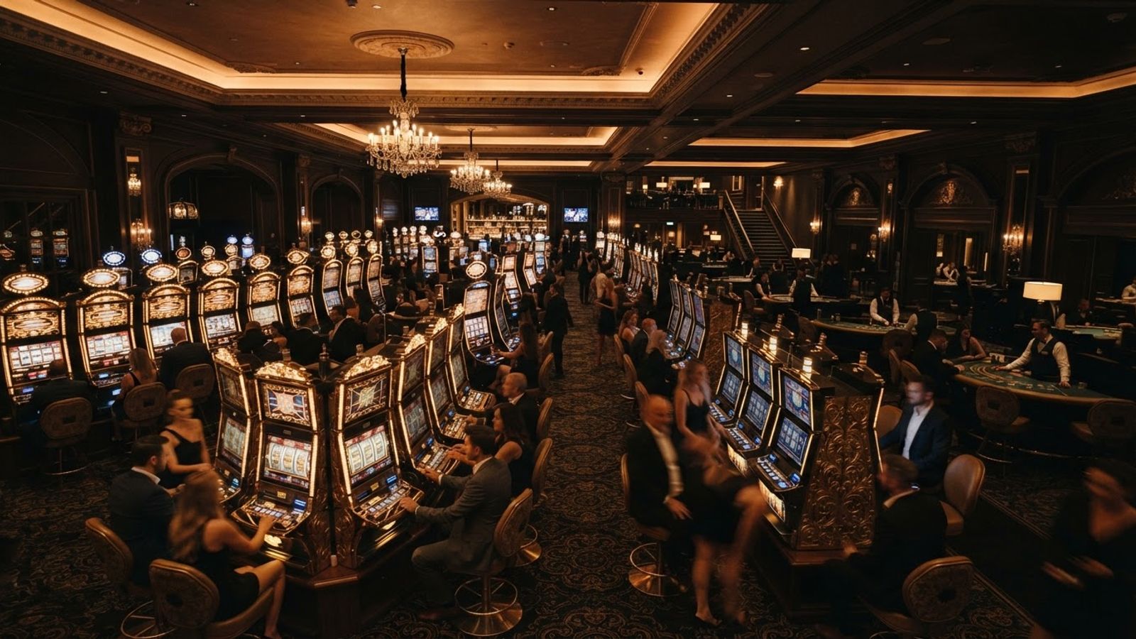 Salle de jeux casino Golden Panda ambiance dorée
